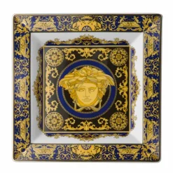 Versace Teller Set-Rosenthal Medusa Blue 22cm Tasse aus modernem Porzellan-Design