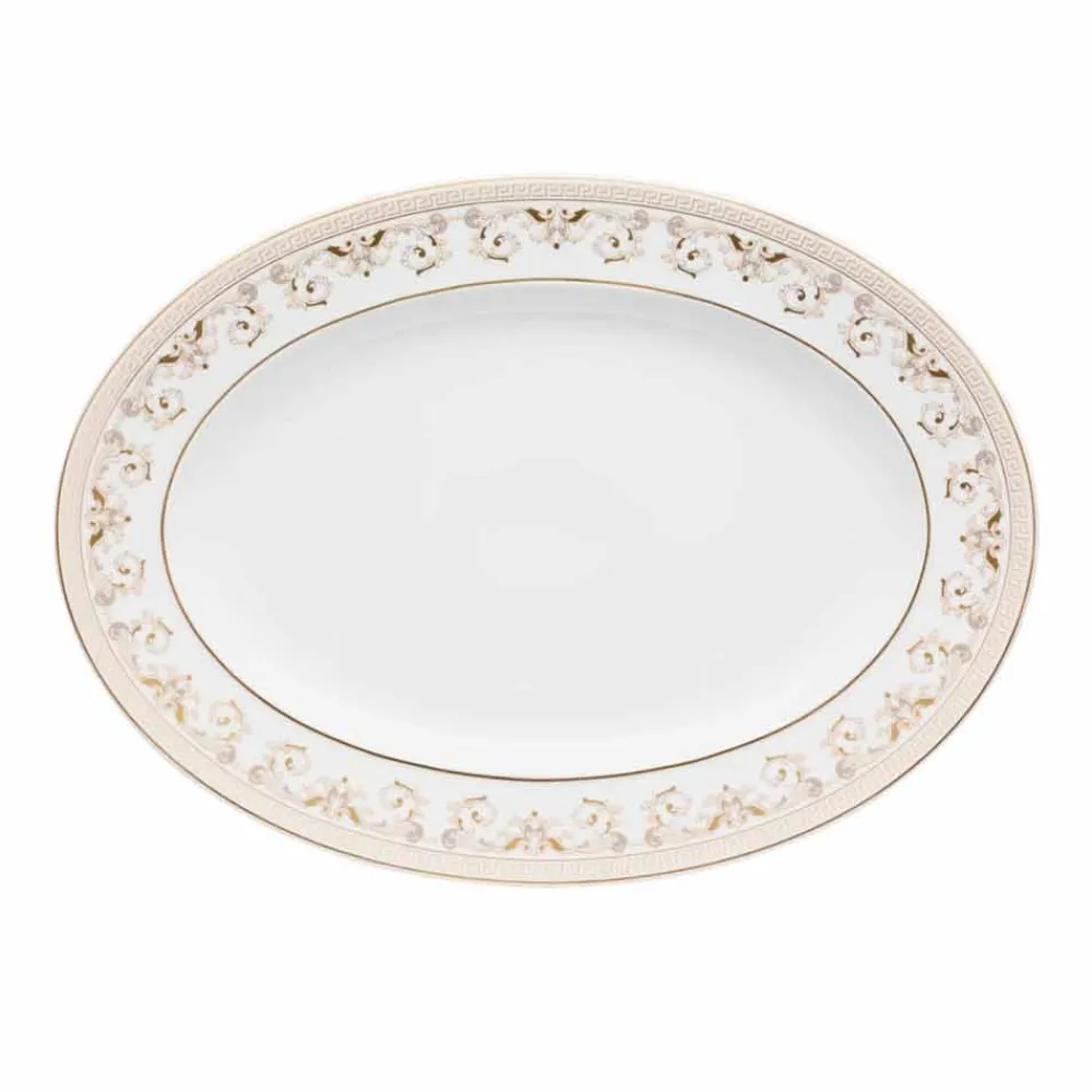 Versace Teller Set-Rosenthal Medusa Gala Ovale Teller 34cm aus Porzellan