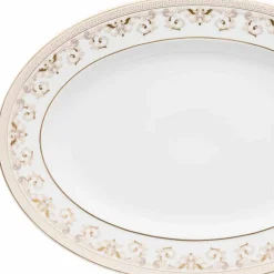 Versace Teller Set-Rosenthal Medusa Gala Ovale Teller 34cm aus Porzellan