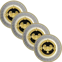 Versace Teller Set-Rosenthal Prestige Gala 4 Speiseteller Durchmesser 17 cm - Prestige