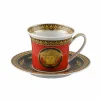 Versace Tee Set Und Kaffee Set-Rosenthal Red Medusa Espressotasse in Porzellandesign