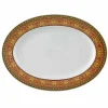Versace Teller Set-Rosenthal Red Medusa Ovale Designplatte aus Porzellan