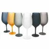 Viadurini Kitchen Weinkelch-Rot- oder Weißweinbecher Set aus farbigem Glas, 12 Stück - Rand