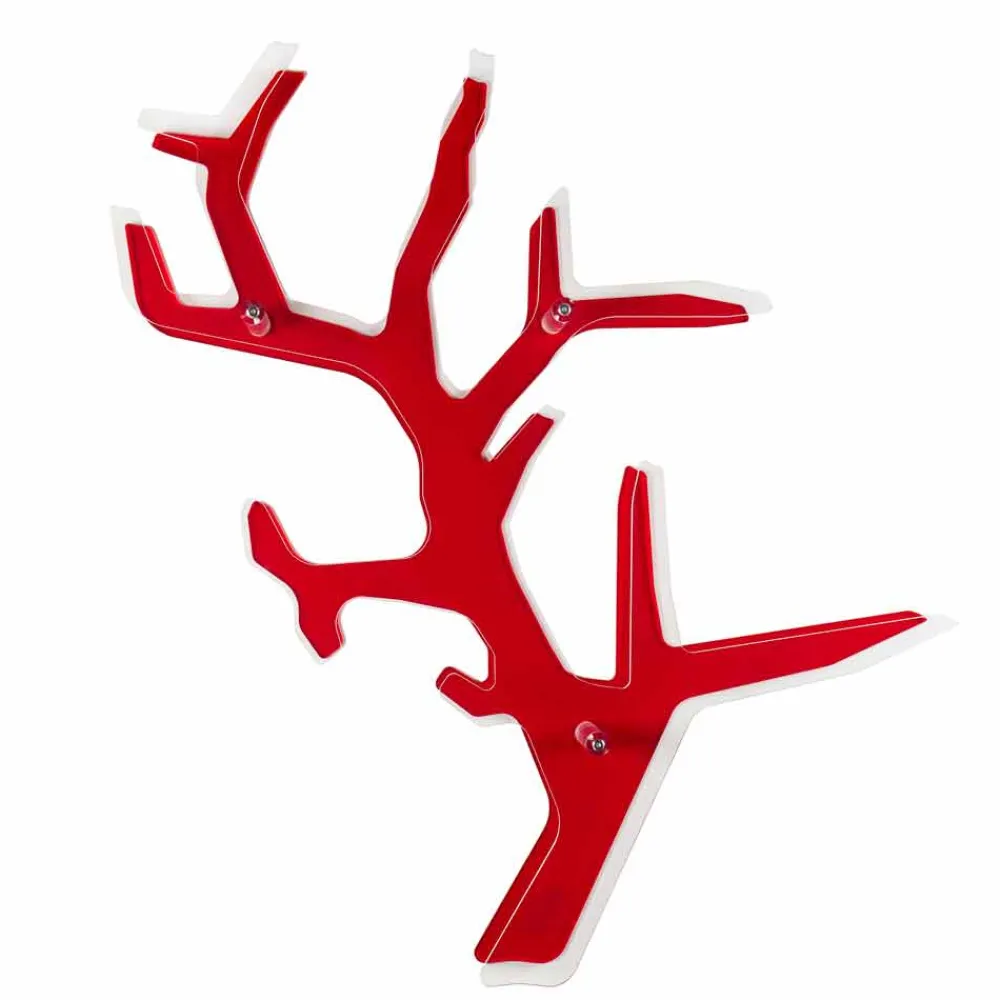 Viadurini Living Moderne Design Bücherregale-Roter Wandbücherschrank des modernen Entwurfs Carols, hergestellt in Italien