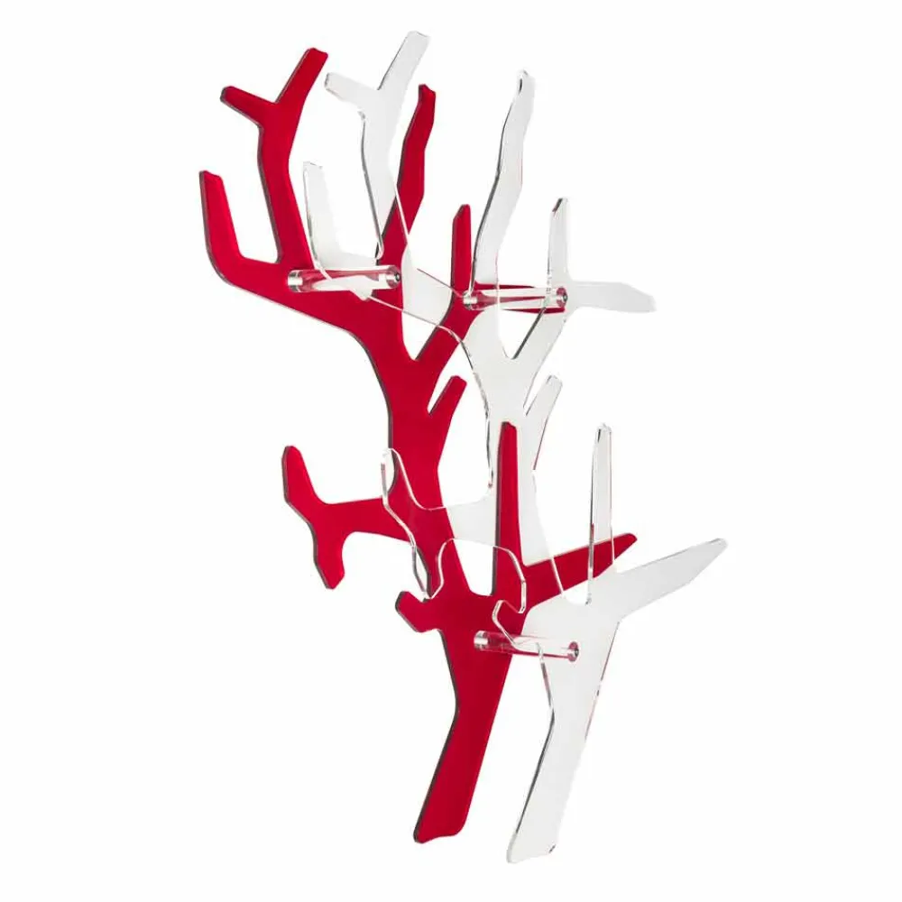 Viadurini Living Moderne Design Bücherregale-Roter Wandbücherschrank des modernen Entwurfs Carols, hergestellt in Italien