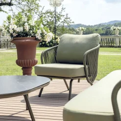 Viadurini in the Garden Garten Lounge Set-Rotes oder grünes Aluminium-Garten-Wohnzimmer - Regalrise