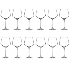 Viadurini Kitchen Italienisches Kristallgeschirr-Rotes oder weißes Eco Crystal Minimal Weinglas Set 12 Stück - Etera