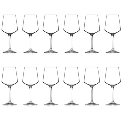Viadurini Kitchen Italienisches Kristallgeschirr-Rotes oder weißes Eco Crystal Minimal Weinglas Set 12 Stück - Etera