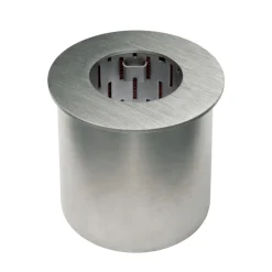 Viadurini Fire Design Brenner Bioethanol-Rundbrenner aus satiniertem Stahl für Bioethanol-Kamin - Griff12