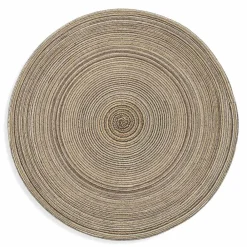 Viadurini Kitchen Amerikanische Tischsets-Runde amerikanische Tischsets aus weißem oder braunem Polyester 12 Stück - Zanette