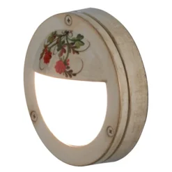 Ferroluce Garten-Wandlampen-Runde Außenwandleuchte aus handbemaltem Aluminium - Brindisi