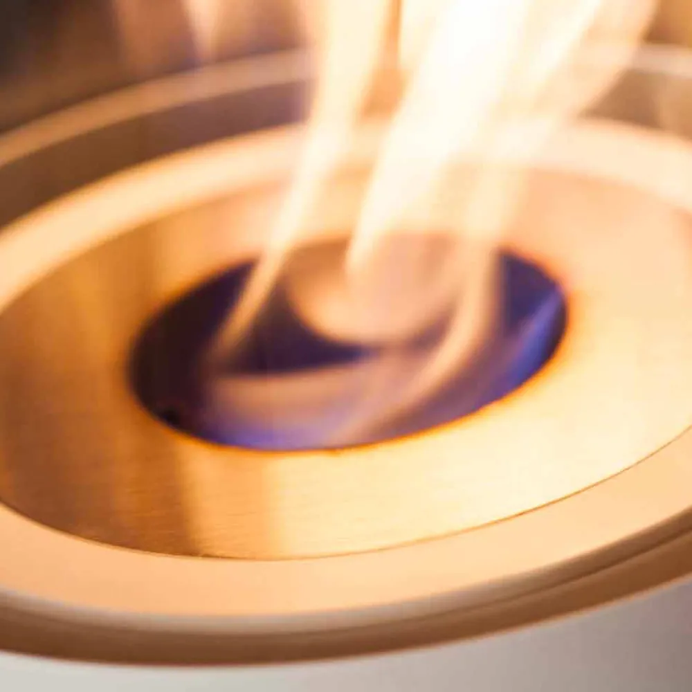 Viadurini Fire Design Brenner Bioethanol-Runde Bio Ethanol Brennkammer aus Edelstahl 0,7Kw Griff 4