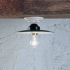 Ferroluce Klassische Deckenleuchten-Runde Deckenlampe aus Keramik im rustikalen Stil Potenza