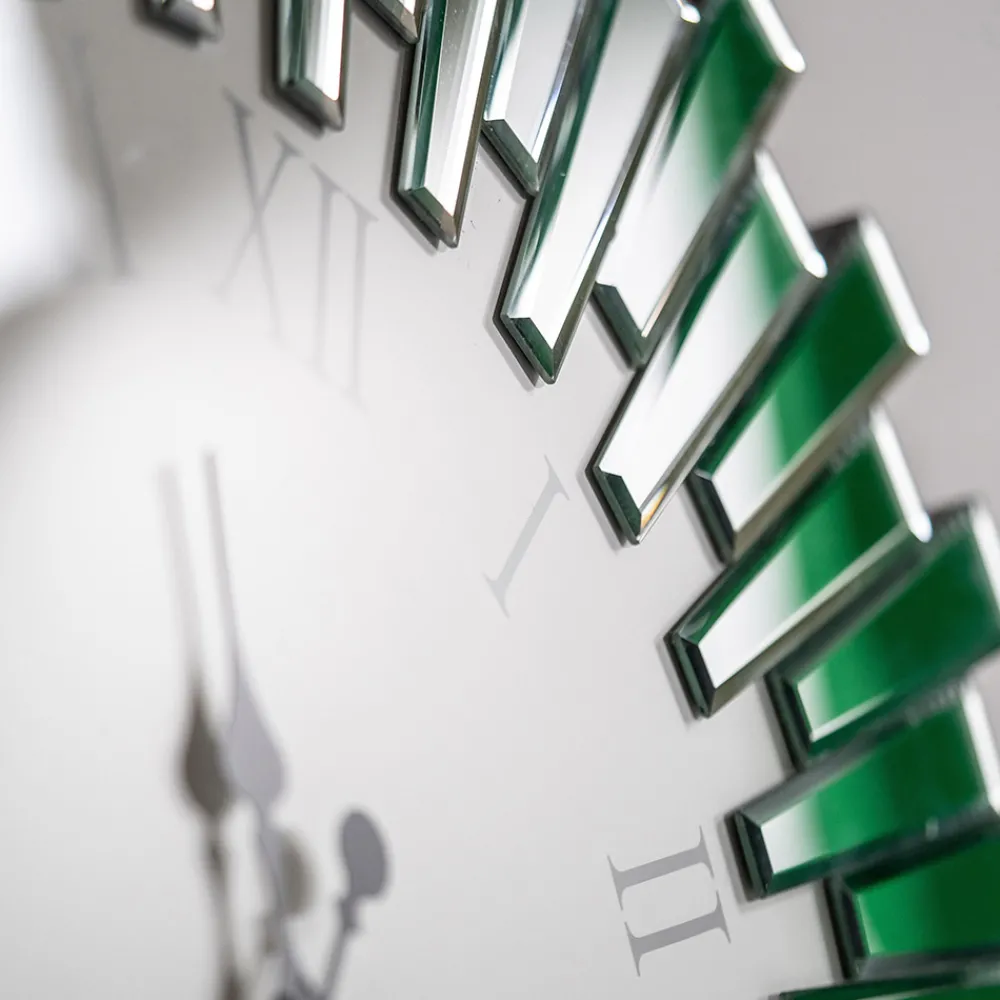 Viadurini Time Design Wanduhren-Runde dekorative Wanduhr aus MDF und Spiegelglas - Tosco