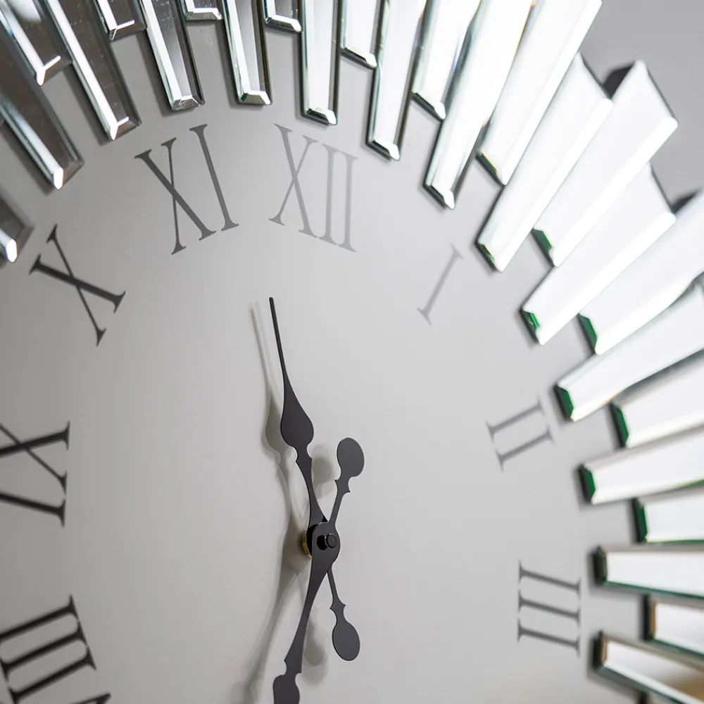 Viadurini Time Design Wanduhren-Runde dekorative Wanduhr aus MDF und Spiegelglas - Tosco