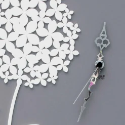 Viadurini Time Design Wanduhren-Runde dekorierte graue Holzwanduhr des modernen Designs - Kopfbrause