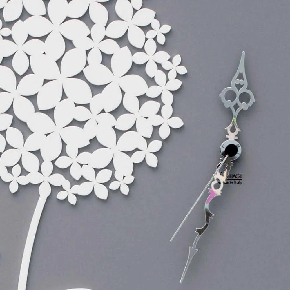 Viadurini Time Design Wanduhren-Runde dekorierte graue Holzwanduhr des modernen Designs - Kopfbrause