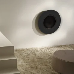 Viadurini Fire Design Wandkamine Bioethanol-Runde Designwand Bioethanol Kamin aus lackiertem Stahl - Trenton