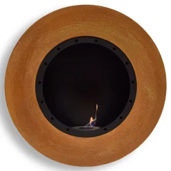 Viadurini Fire Design Wandkamine Bioethanol-Runde Designwand Bioethanol Kamin aus lackiertem Stahl - Trenton