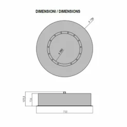 Viadurini Fire Design Wandkamine Bioethanol-Runde Designwand Bioethanol Kamin aus lackiertem Stahl - Trenton