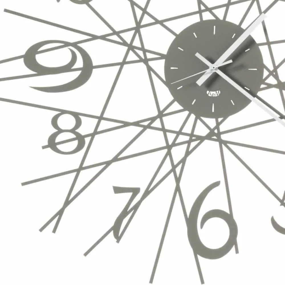 Viadurini Time Design Wanduhren-Runde Eisen Design Wanduhr Made in Italy - Kombo