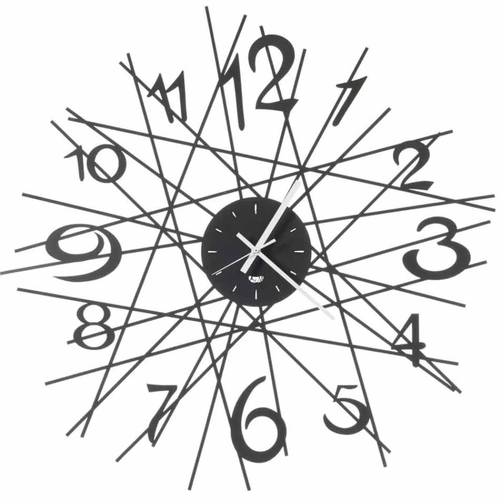 Viadurini Time Design Wanduhren-Runde Eisen Design Wanduhr Made in Italy - Kombo