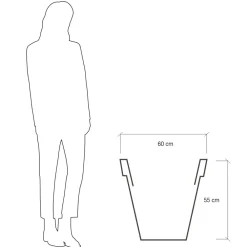 Viadurini in the Garden Lichtmöbel-Runde farbige Gartenvase oder mit Beleuchtung Made in Italy - Avanas