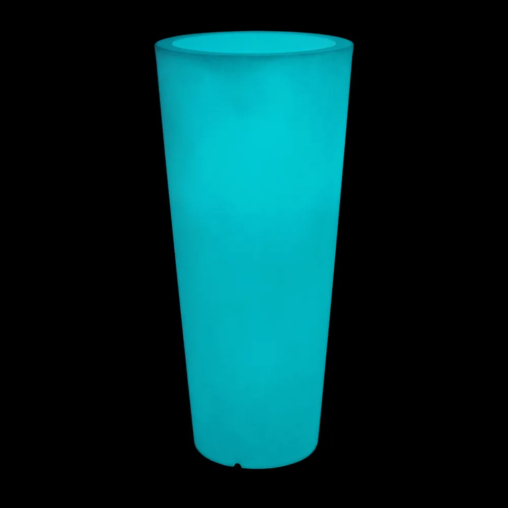 Viadurini in the Garden Lichtmöbel-Runde Fluofarbene Gartenvase mit Licht Made in Italy - Avanas