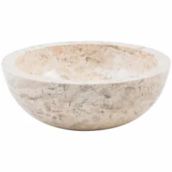 Viadurini Bathroom Steinwaschbecken-Runde handgearbeitete Waschtischplatte aus Marmor, Nibbiano