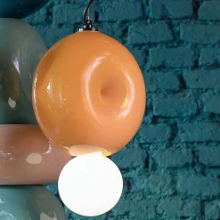 Ferroluce Moderne Pendelleuchten-Runde Hängelampe aus Keramik, hergestellt in Italien – Bumbum