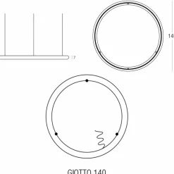SLIDE Moderne Pendelleuchten-Runde LED-Hängelampe aus Polyethylen Made in Italy - Giotto