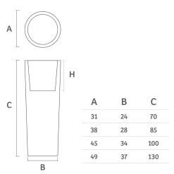 Viadurini in the Garden Gartenideen-Runde Outdoor-Vase aus farbigem Polyethylen Made in Italy - Nippon