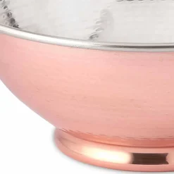 Viadurini Kitchen Küchenzubehör-Runde Salatschüssel aus poliertem, geschlagenem Kupfer Made in Italy 25 cm - Daniela