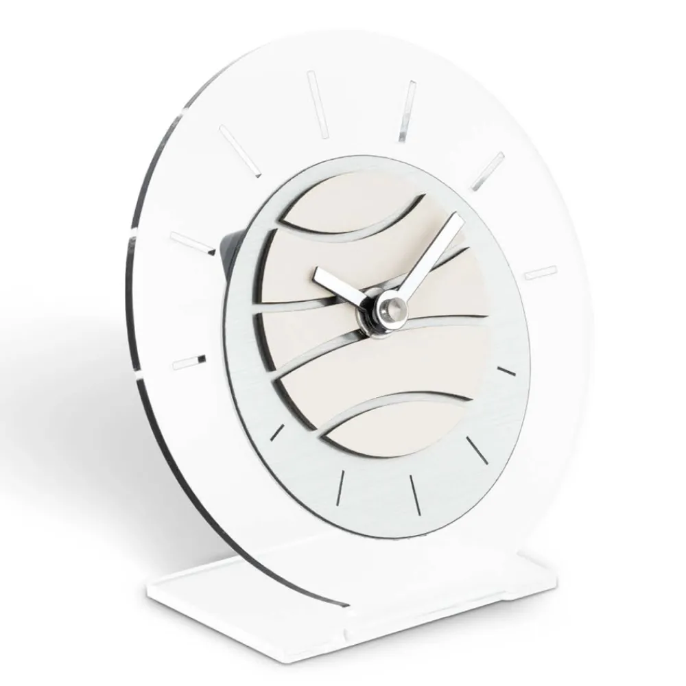 Viadurini Time Design Tischuhren-Runde Tischuhr aus transparentem Methacrylat, hergestellt in Italien – Seltsam