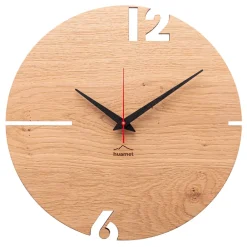 Viadurini Time Design Wanduhren-Runde Wanduhr aus Eichen-, Kiefern- oder Walnussholz Made in Italy - Bethel