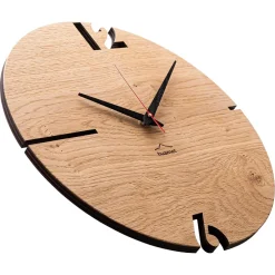 Viadurini Time Design Wanduhren-Runde Wanduhr aus Eichen-, Kiefern- oder Walnussholz Made in Italy - Bethel