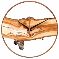 Viadurini Time Design Wanduhren-Runde Wanduhr aus massivem Apfelholz Made in Italy - Sirmione