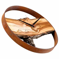 Viadurini Time Design Wanduhren-Runde Wanduhr aus massivem Apfelholz Made in Italy - Sirmione