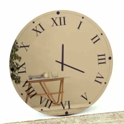 Viadurini Time Design Wanduhren-Runde Wanduhr aus verspiegeltem Kristall, hergestellt in Italien – Gear