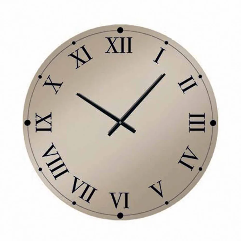 Viadurini Time Design Wanduhren-Runde Wanduhr aus verspiegeltem Kristall, hergestellt in Italien – Gear