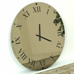 Viadurini Time Design Wanduhren-Runde Wanduhr aus verspiegeltem Kristall, hergestellt in Italien – Gear