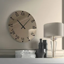 Viadurini Time Design Wanduhren-Runde Wanduhr aus verspiegeltem Kristall, hergestellt in Italien – Gear