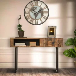 Viadurini Time Design Wanduhren-Runde Wanduhr Durchmesser 60 cm Modern in Eisen und MDF