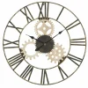 Viadurini Time Design Wanduhren-Runde Wanduhr Durchmesser 70 cm Modernes Design aus Eisen und MDF - Jutta