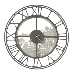 Viadurini Time Design Wanduhren-Runde Wanduhr im italienischen Eisendesign 3 Ausführungen - Furio