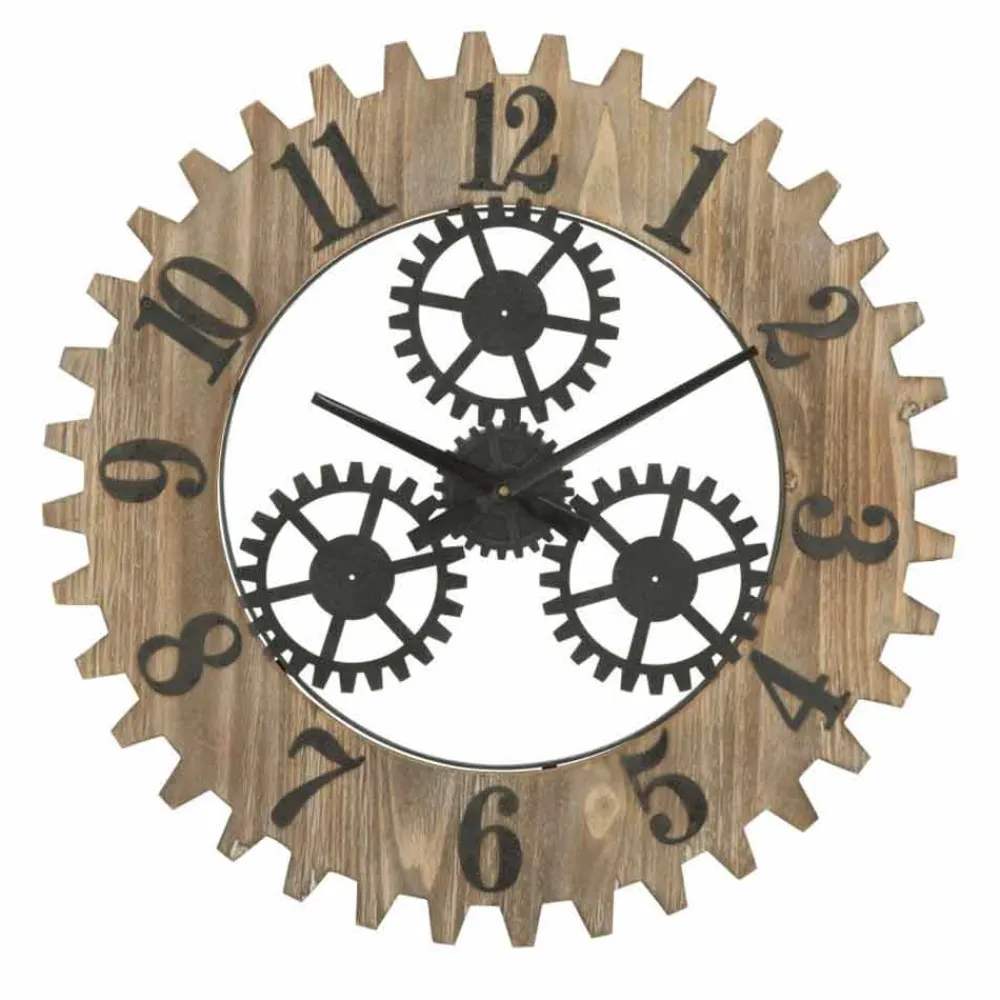 Viadurini Time Design Wanduhren-Runde Wanduhr im modernen Design aus Eisen und MDF - Gitta