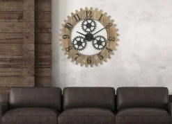 Viadurini Time Design Wanduhren-Runde Wanduhr im modernen Design aus Eisen und MDF - Gitta