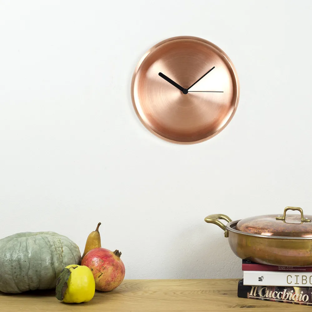 Viadurini Time Design Wanduhren-Runde Wanduhr in poliertem Kupfer Design Made in Italy - Ogio