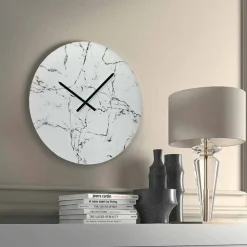 Viadurini Time Design Wanduhren-Runde Wanduhr mit Marmoreffekt ohne Zahlen, hergestellt in Italien – Zifferblatt