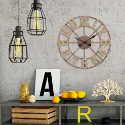 Viadurini Time Design Wanduhren-Runde Wanduhr Modernes Design aus Eisen und MDF - Taichi